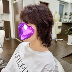 復活ウルフパーマボブ　