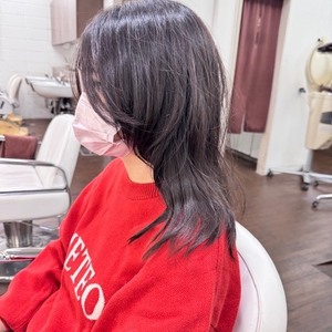 外人風レイヤースタイル　