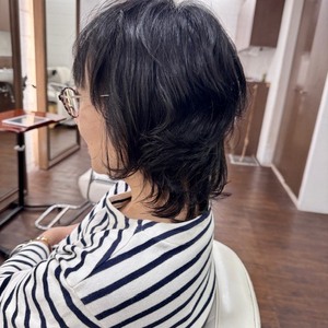 ウルフボブパーマ　